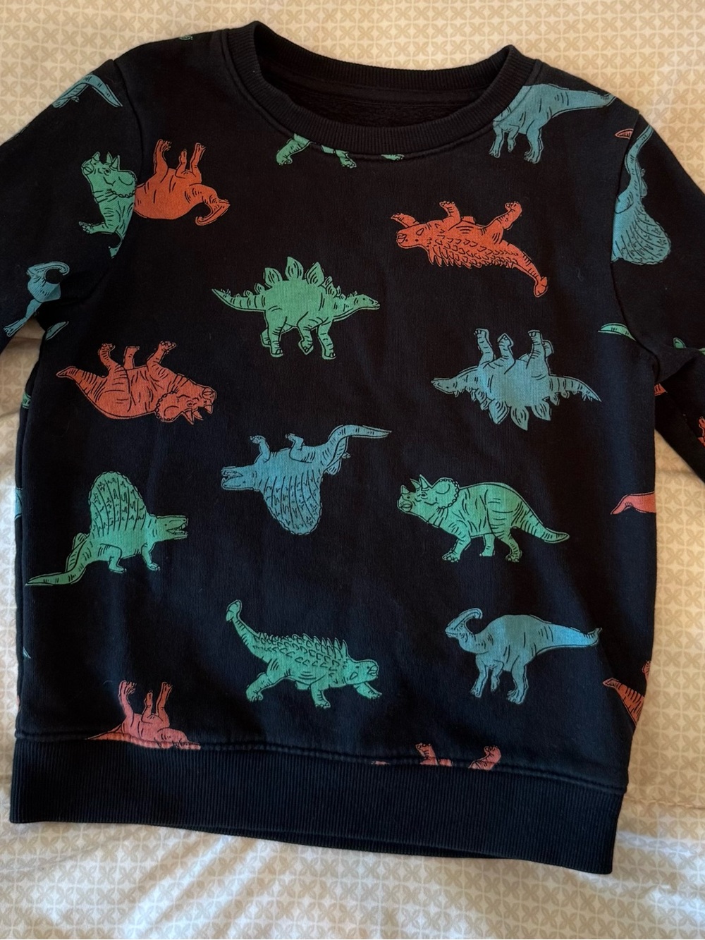 Cat & Jack Toddler Boys’ Black Fleece Crewneck Sweatshirt Size 5T - EUC - Picture 4 of 8